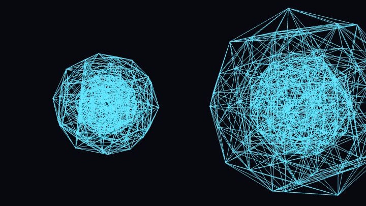 Two cyan E8 to H4 wireframe embeddings shown side by side