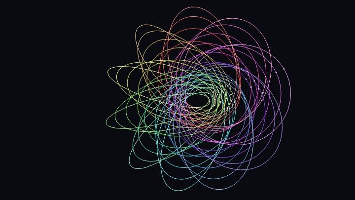 A multicolored family of linked Hopf fibers